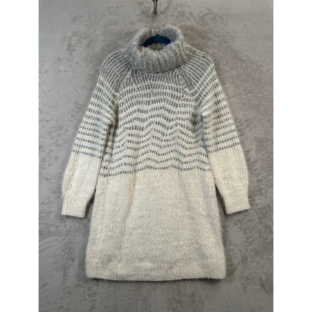 Anthropologie Sleeping On Snow Eyelash Alpaca Wool Blend Sweater Dress Size M